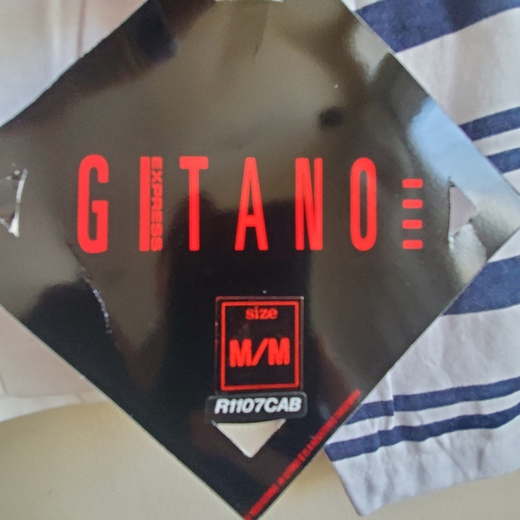 NWT Vintage Gitano button up Cardigan Contrast stripes patter sleeve Medium Size - Picture 9 of 10